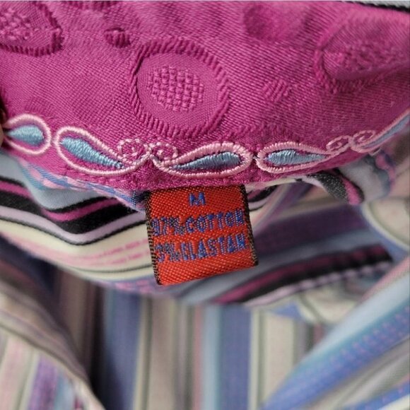 Robert Graham Striped Button Down Shirt Long Sleeve M - Picture 8 of 12